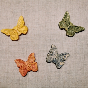 Wooden wall decoration Colorful Butterflies - set of 4