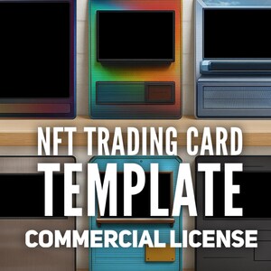 18 NFT Trading Card Templates – Transparent PNGs for Custom Cards & Commercial Use