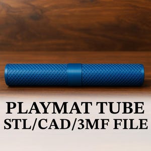 Krabbeldecke Tube STL/ CAD/3MF Dateien | 3D Print Kartenspiel Aufbewahrungsröhrchen | 60 x 33 cm Spielmattenhalter | Zweifarbig 3MF + CAD Download