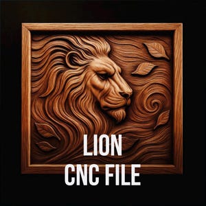 Majestic Lion Relief STL para CNC | Arquivo de arte de parede com cabeça de leão 3D | Escultura em madeira de animais | Download digital | Modelo CNC para uso comercial