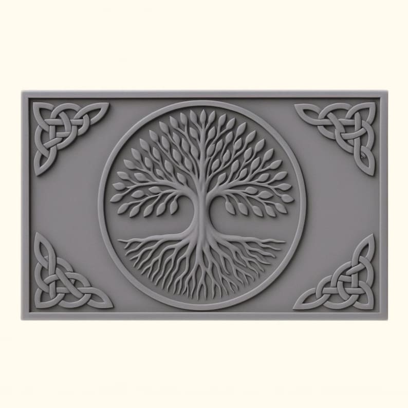 Tree of Life Pattern STL File - Decorative Wall Relief Cut Design for ...
