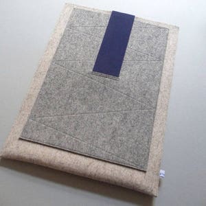MacBook Air "13 manica "fresh pocket" feltro di pura lana vergine, ammortizzante, isolante, idrorepellente, misura personalizzata, MacBook Pro "13 manica