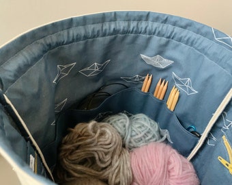 Alipis Garnaufbewahrungs-Organizer - Praktische Tragetasche Für Strick- Und Häkelzubehör Mit Vielen Fächern