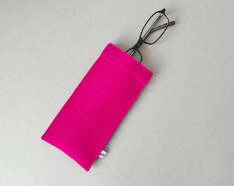 Estuche para gafas de lectura "manga rosa" de fieltro de lana virgen pura, amortiguador, aislante, repelente al agua, gafas de sol, gafas de sol, tamaño personalizado