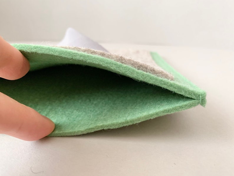 pure new wool felt insulating tablet case shock-absorbing water-repellent custom size iPad Mini sleeve seaspray pocket extra pocket