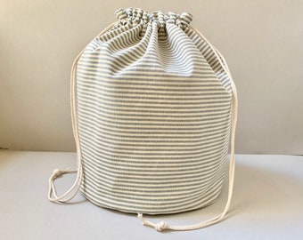 Strick Projekt Tasche "Stripes" * stricken Handarbeit häkeln * innen mit vielen Fächern & Taschen * Kordelzug * Strickzeug Organizer * Reise