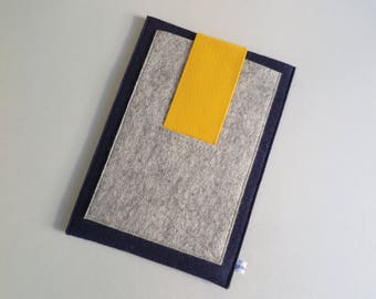 iPad Mini "Der Schwede" Hülle, reine Schurwolle, Filz, stoßdämpfend&wasserabweisend, isolierend, Tablet Tasche, Ereader, mit Extrafach!