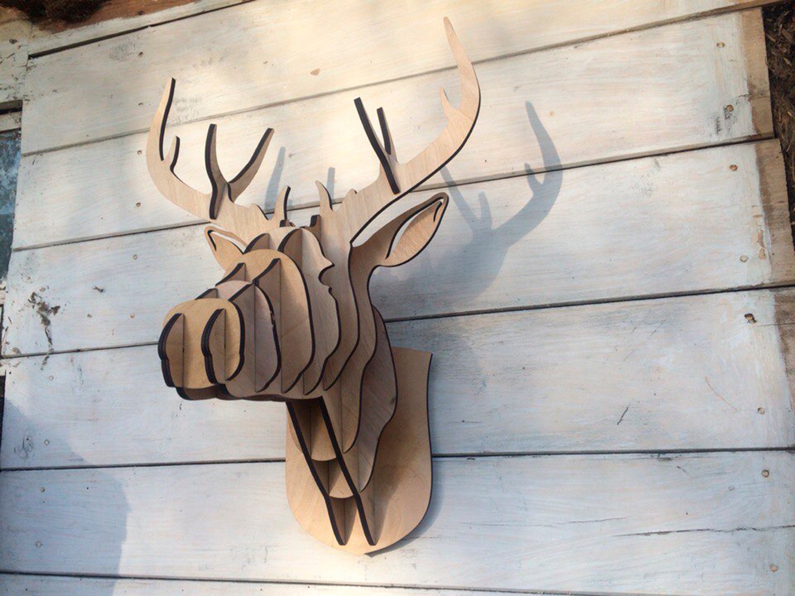 3D Deer Head Wall Mount Decor size S Etsy