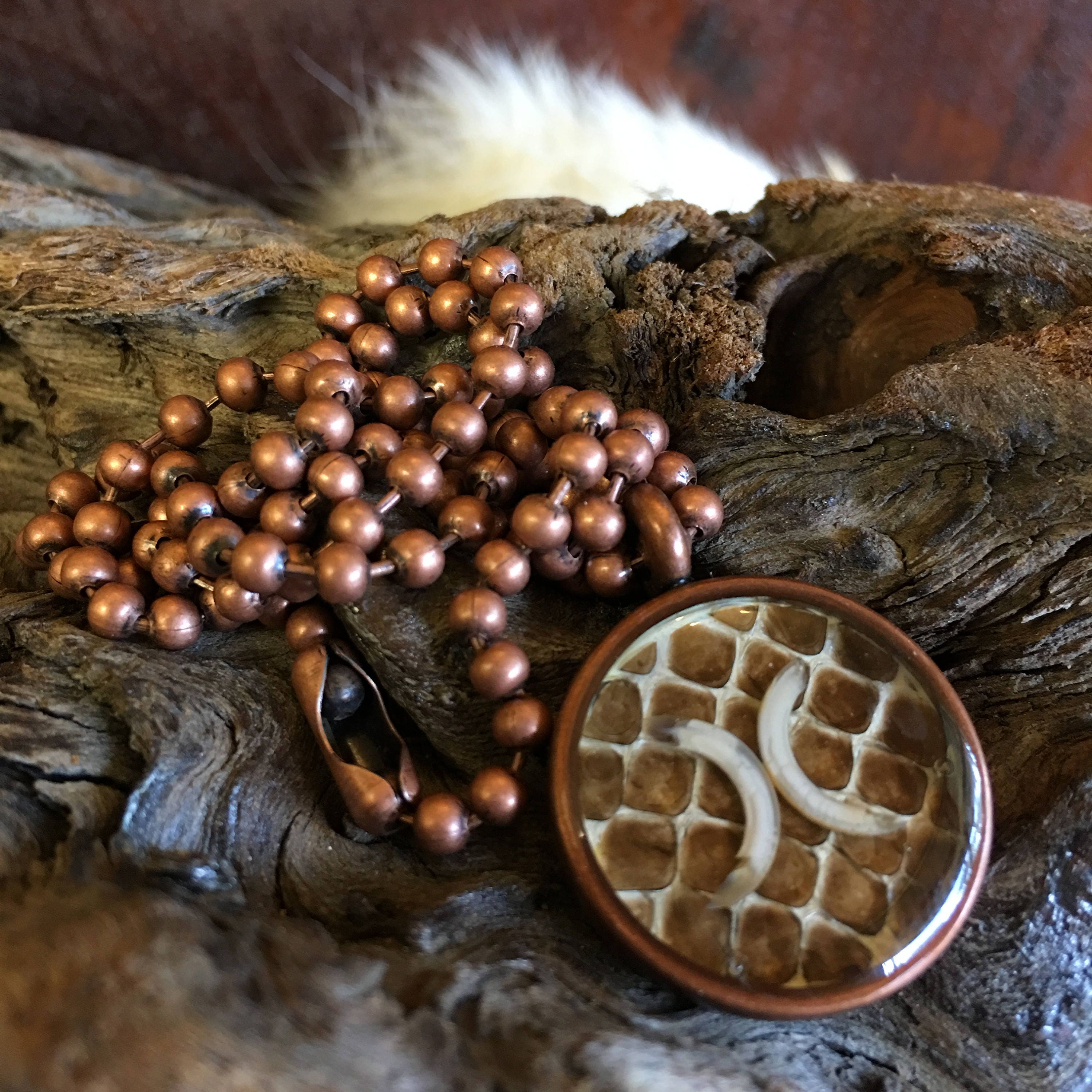 real snake shed & teeth pendant necklace bone jewelry
