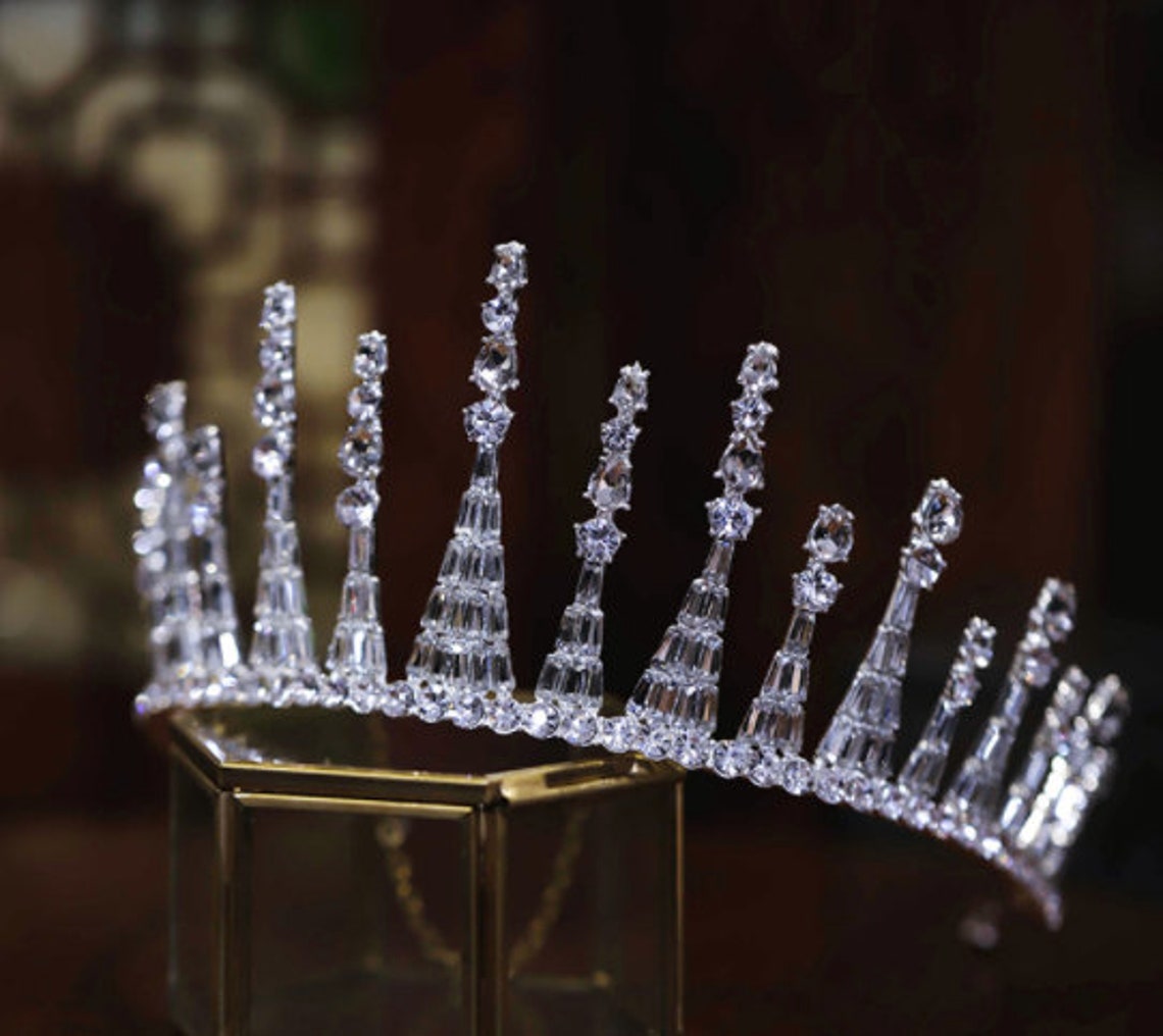 Icy Crown Star Tiara Holiday Tiara Christmas Wedding Etsy