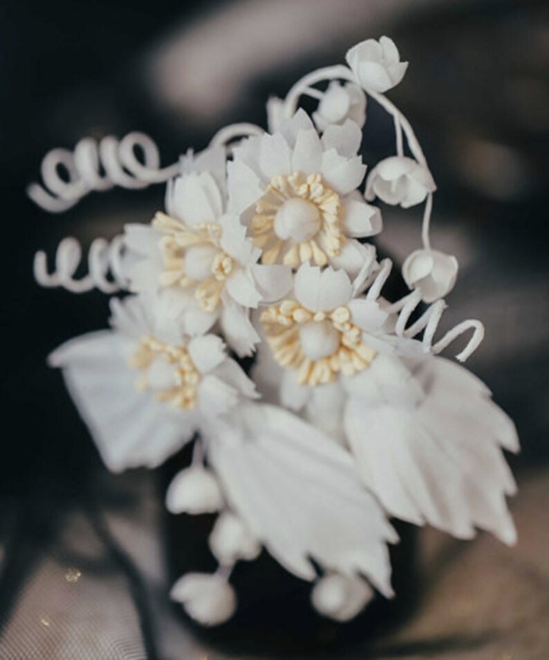 Handmade Daisy Wedding Hair Piece Wedding Hair Accessories White Flower Bridal Hair Piece Floral Hair Piece Daisy Hair Flower H061