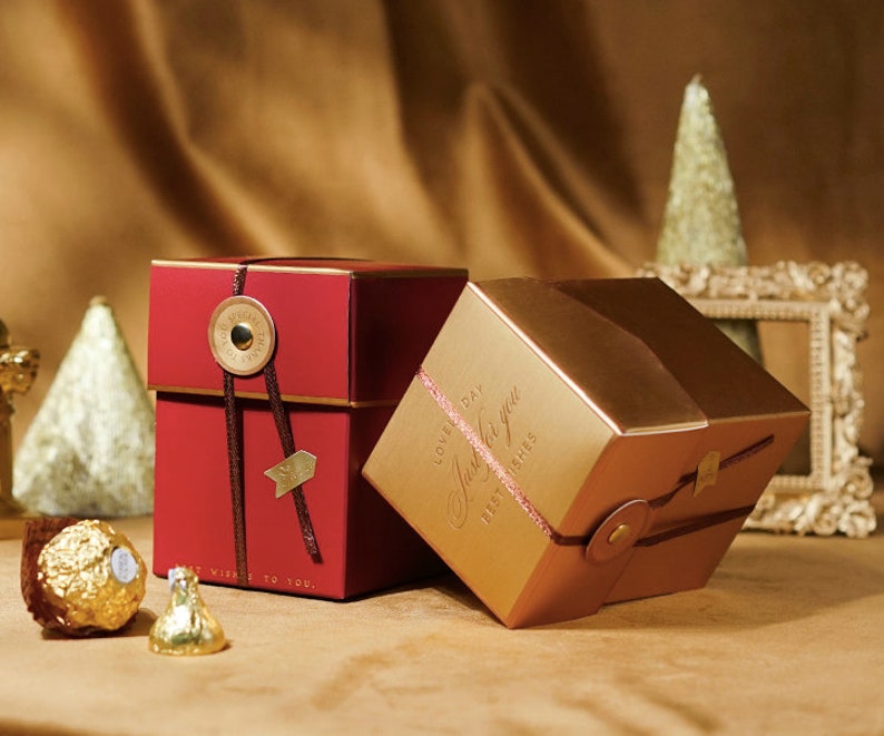 20pcs Gold Red Vintage Box Briefcase Wedding Favor Boxes Etsy