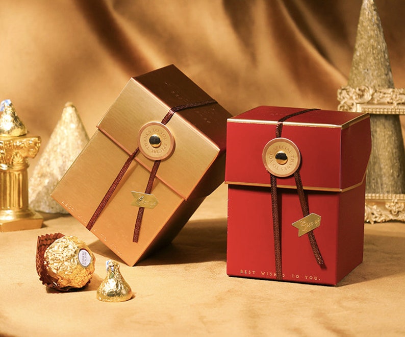 20pcs Gold Red Vintage Box Briefcase Wedding Favor Boxes Etsy