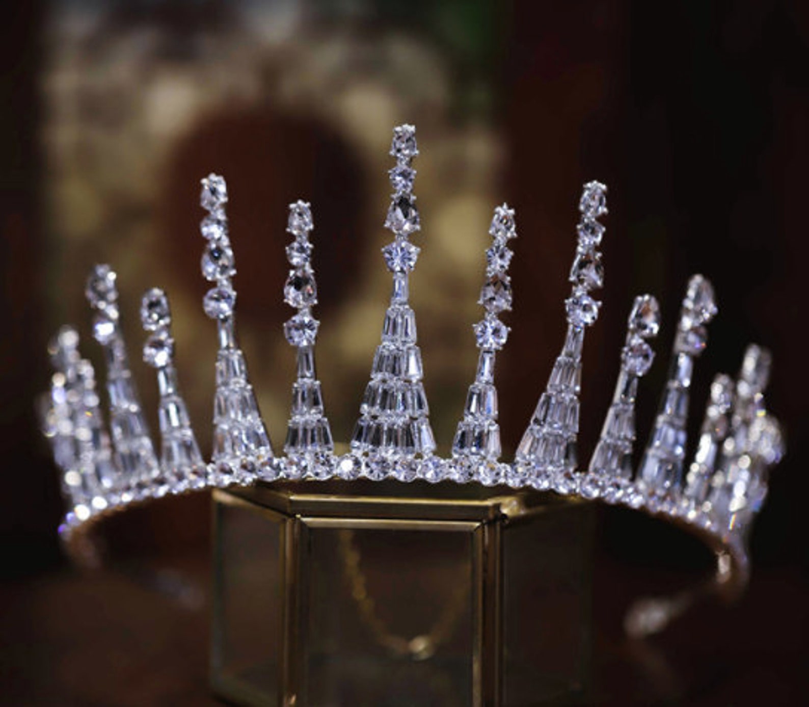 Icy Crown Star Tiara Holiday Tiara Christmas Wedding Etsy