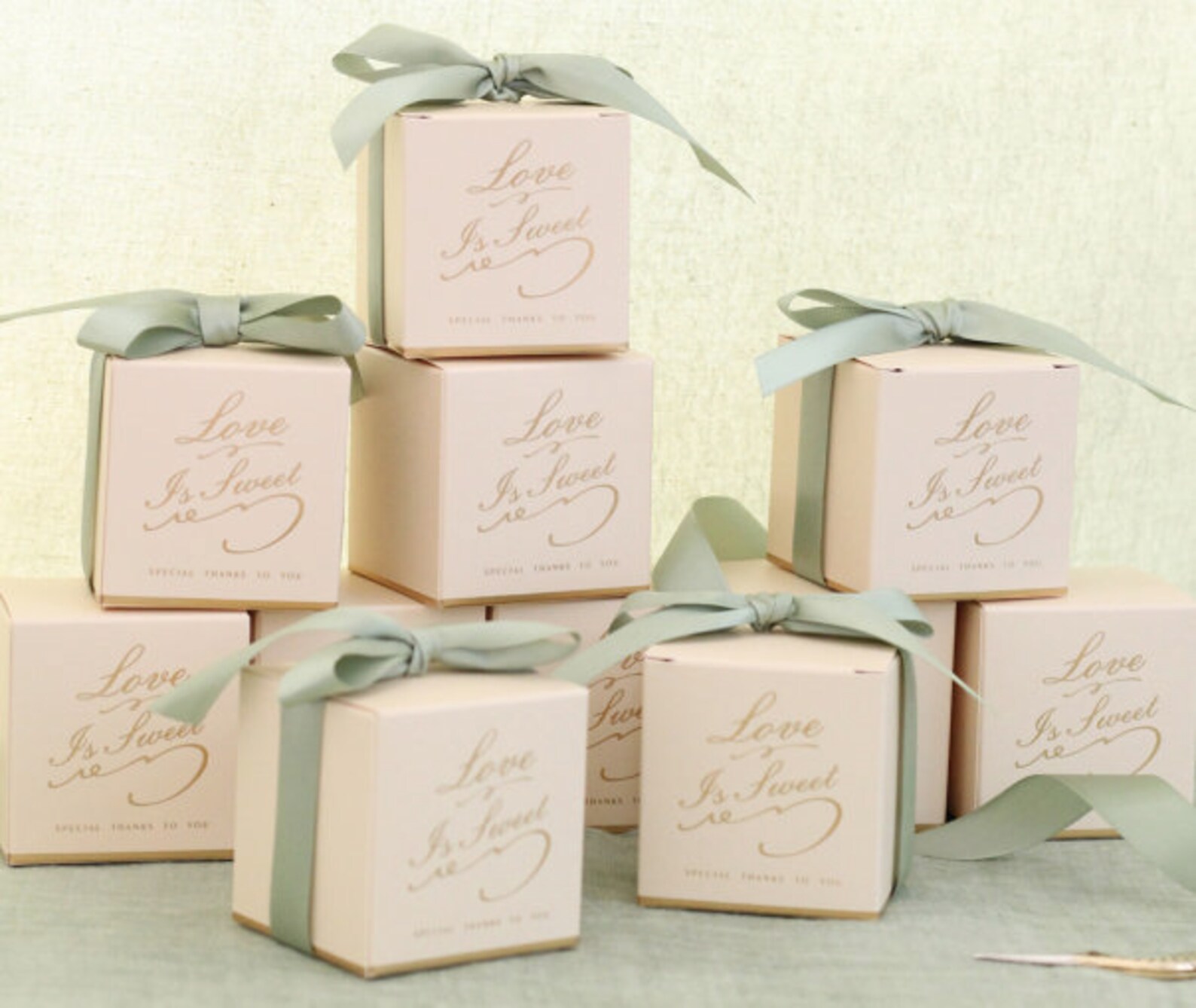 20box Mint Green Bronzing Wedding Favor Boxeswedding Gift Etsy