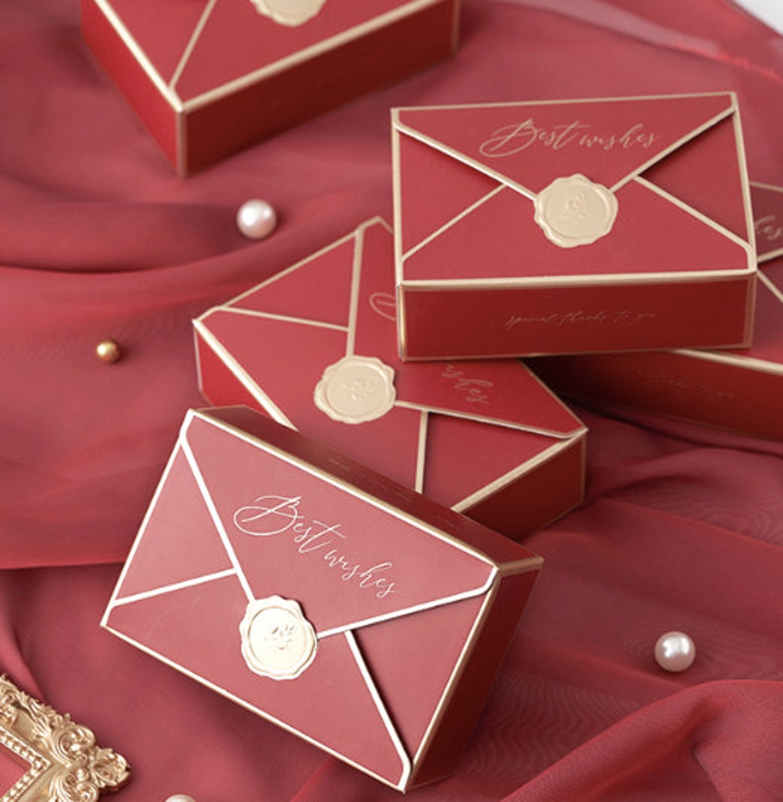 30pcs Red Envelope Letter Wedding Favor Boxes Wedding Gift Etsy