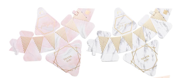 Birthday,Candy Box,Chocolate Box,FREE Name Place Card B037 50pcs Marble /& Bronzing Wedding Favor Boxes For Guest,In Bulk Wedding Gift Boxes
