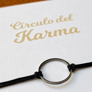 Pulsera de círculo del Karma con tarjeta explicativa en español/inglés 4 modelos a elegir Amuletos imagen 6