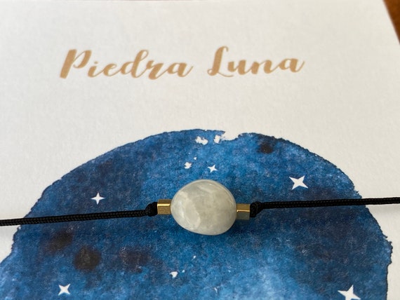 Moonstone bracelet with explanatory card - moonstone