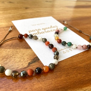 Pulsera de piedras energéticas para quedar embarazada piedras para mejorar la fertilidad vela de intención kit de limpieza energética imagen 8