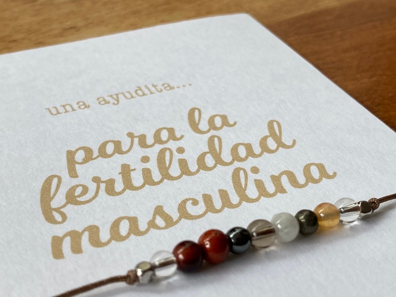 Pulsera de intención quedar embarazada Kit Ritual mágico mejorar la fertilidad Vela y pulsera con significado de piedras y cristales imagen 5