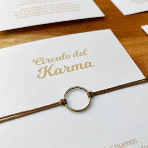 Pulsera de círculo del Karma con tarjeta explicativa en español/inglés 4 modelos a elegir Amuletos imagen 7
