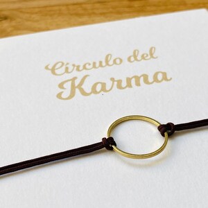 Pulsera de círculo del Karma con tarjeta explicativa en español/inglés 4 modelos a elegir Amuletos imagen 5