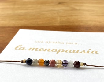 Pulsera intención piedras energéticas y cristales significado para la menopausia - Rituales mágicos para mujeres