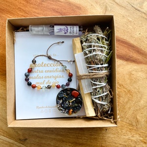 Pulsera de intención de piedras energéticas y cristales significado para la protección, contra envidias y malas energías - Ritual mágico