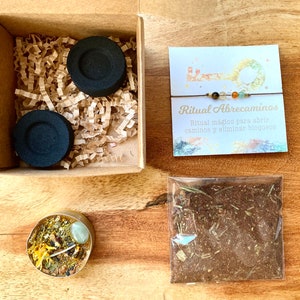 Road Opener Bracelet with energy stones, incense smoker and candle of intention - Magical ritual to open roads and eliminate blockages image 2