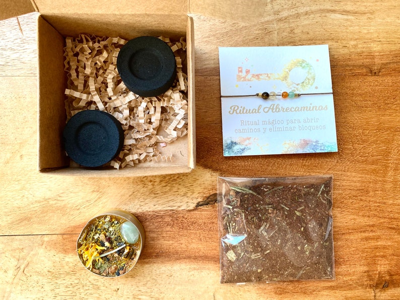 Road Opener Bracelet with energy stones, incense smoker and candle of intention - Magical ritual to open roads and eliminate blockages image 2