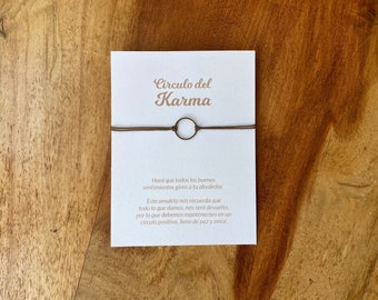 Karma circle bracelet with explanatory card in Spanish / English - 4 models to choose from - Amulets