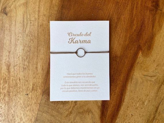 Karma circle bracelet with explanatory card in Spanish / English - 4 models to choose from - Amulets