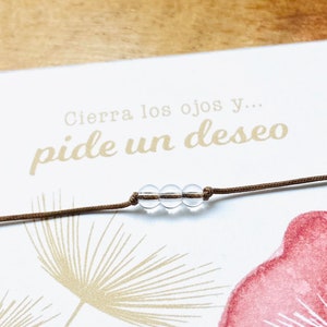 Pulsera de los deseos piedras de cuarzo para potenciar cualquier deseo instrucciones de ritual para pedir tu deseo en el dorso imagen 7