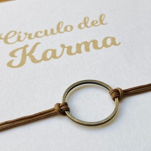 Pulsera de círculo del Karma con tarjeta explicativa en español/inglés 4 modelos a elegir Amuletos imagen 9