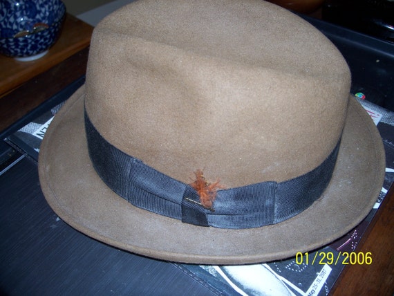 Vintage 1930s-40s Royal Stetson Temple Fedora