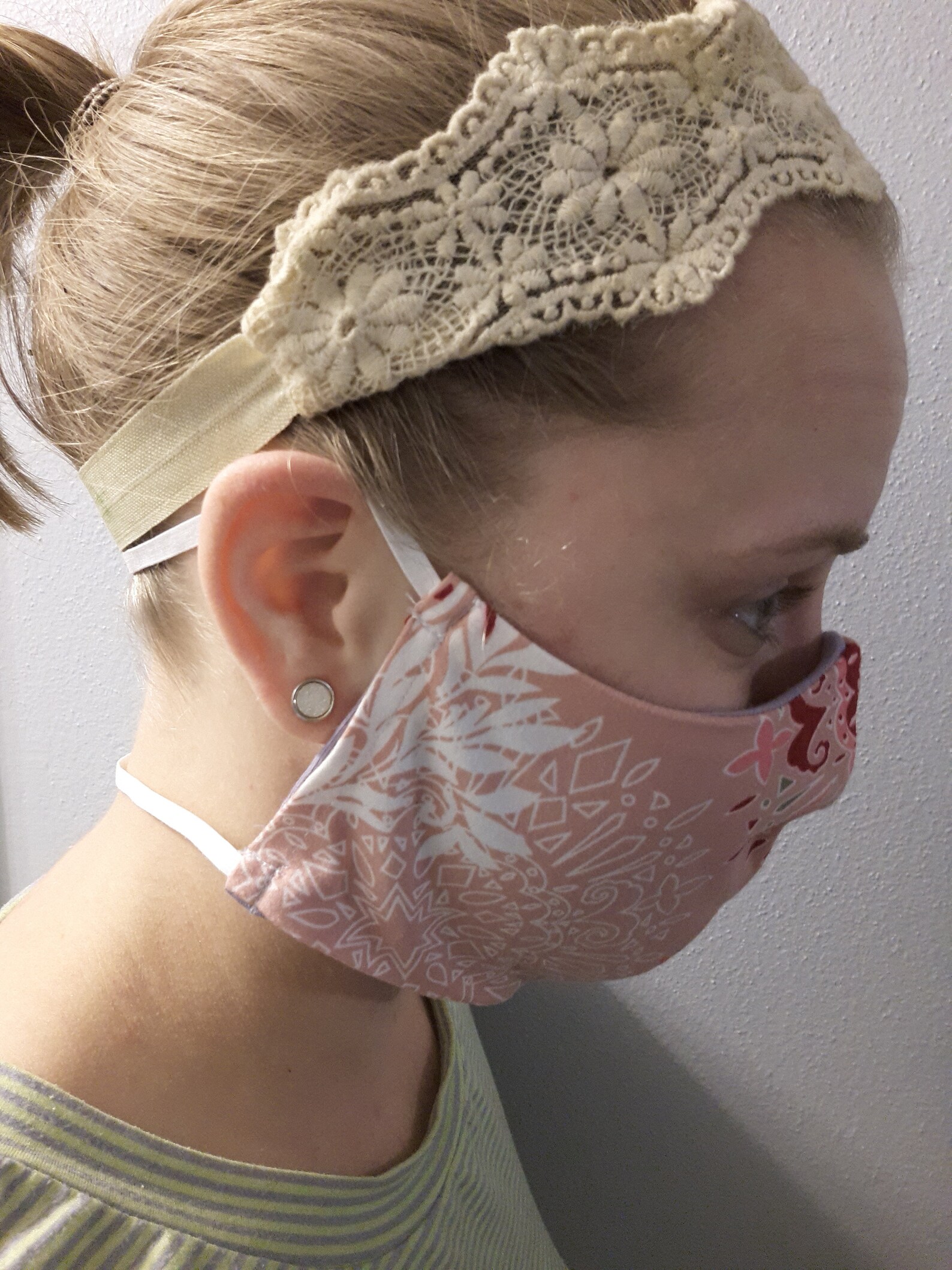 Knit Face Mask Over Head ElasticAdult S/M Etsy