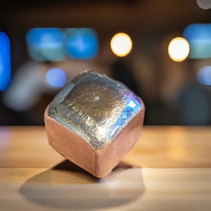 1oz Cube Hand Poured - Solid Silver - 999fs.