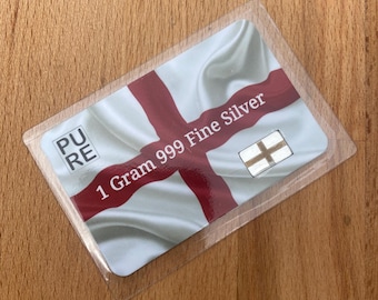 1 Gramm englische Flagge als Bruchteil der Barren