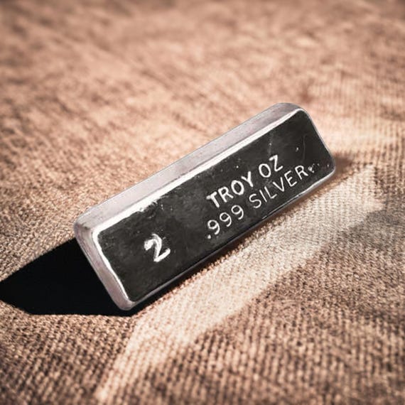 Pure Troy 2 oz Hand Poured Silver Ingot