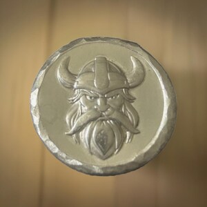 2 troy oz Dwarf Warrior Solid SIlver Coin, 999fs, handmade in Scotland, Ideal for Dragon Lovers and Unique Gifts.