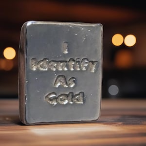 2oz Silver Bar - I Identify as Gold - Silver Investment Bar - 999fs - Fully Insured Delivery