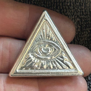 2 oz - All Seeing Eye Design, Solid Silver,  999 Fine Silver Collectible, Mystical Investment, Unique Spiritual Gift
