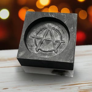 Anarchy Round Graphite Mould - 2 Troy Oz (Silver)