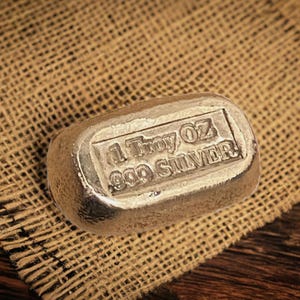 1 oz gestempelter Silberbarren 999 fs