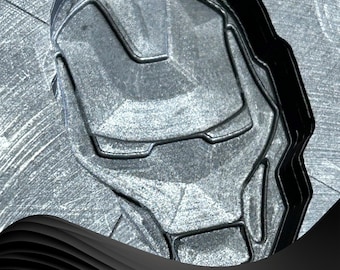 Graphite Mould - Ironman Logo Embossed, Perfect for Metal Casting - Unique Gift for Comic Book Fans