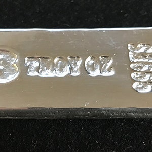 Scottish 3 Oz Silver Bar, Hand Poured and Authentic, Great for Safe Investment, Perfect Retirement Gift