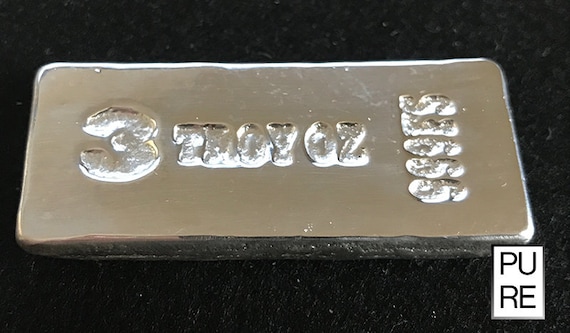 Hand Poured 999 Fine Silver Bar PURE Uncirculated 2 oz