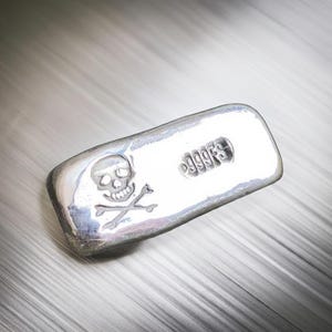 Pirate Stamp 1 Troy Oz Silver bar - 1ozt Bar - 999 fine silver