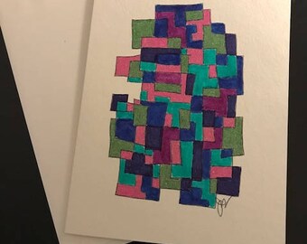 Handmade Art Greeting Card